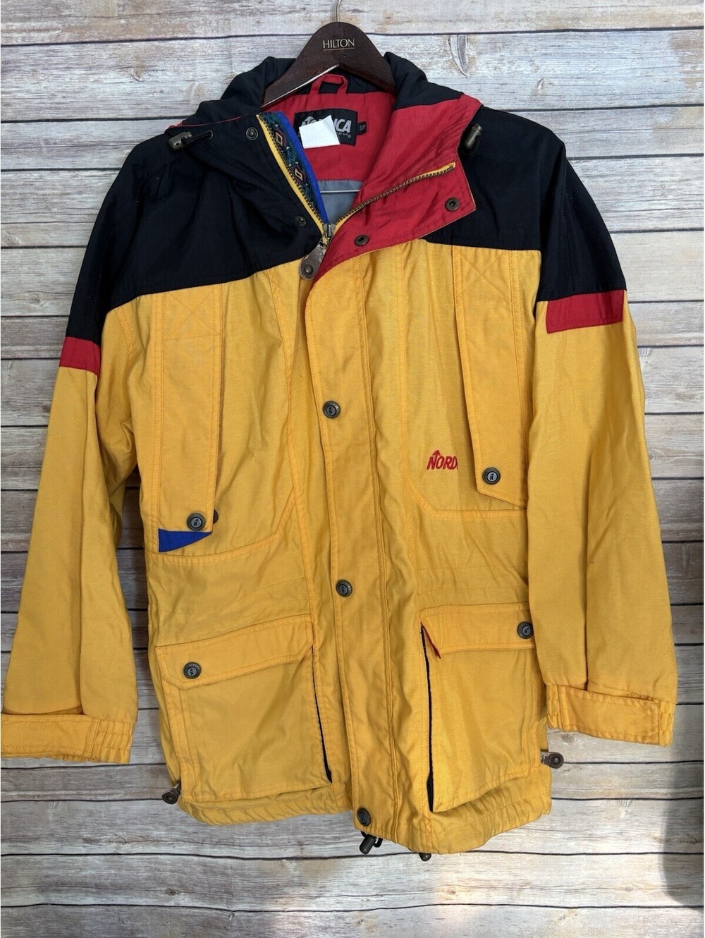 Vintage 90  Nordica Ski Anorak Jacket Colorblock Pullover Corpcore Snowcore